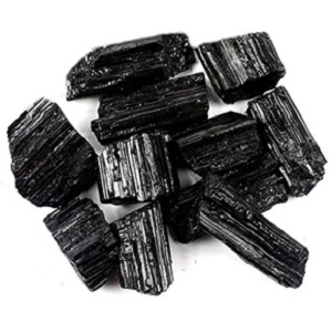 Black Tourmaline Rough Crystals from Crystals Allies