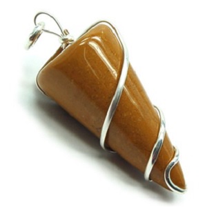 Yellow Jasper Cone Pendant from Healing Crystals