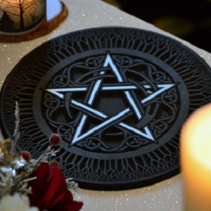 A folded pentagram intertwined by a celtic. It is encircled by a decorative tree design. Witchcraft is a theory of magic and a discipline that teaches you how to harness and direct universal energies. • Beginner Witch Essentials