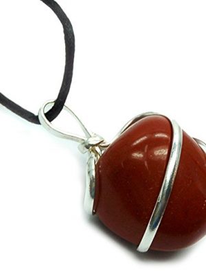 Red Jasper Tumbled Wrapped Pendant from Healing Crystals