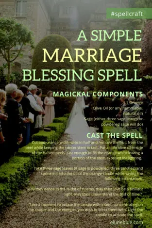 A spell to bless a couple's union with levity, love and a long-lasting marriage harnessing the magic of oranges. -- Marriage Blessing Spell