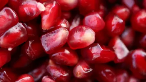 Pomegranate seeds close-up.